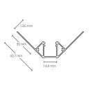 TBP6 LED Profil Trockenbau 200 cm, LED Stripes max. 14 mm