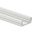 LED AUFBAU-Profil 200 cm, flach, LED Stripes max. 12 mm - Silber Eloxiert