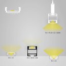 LED AUFBAU-Profil 200 cm, flach, LED Stripes max. 12 mm - Silber Eloxiert
