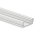 LED AUFBAU-Profil 200 cm, flach, LED Stripes max. 12 mm - Silber Eloxiert